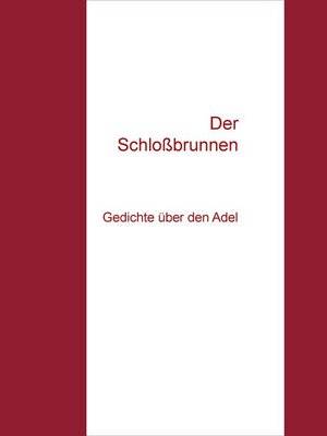 cover image of Der Schloßbrunnen